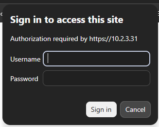 SvHCI login screen
