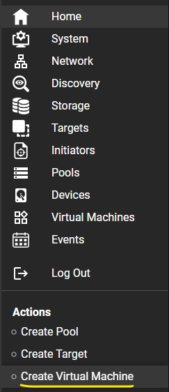 Create Virtual Machine button
